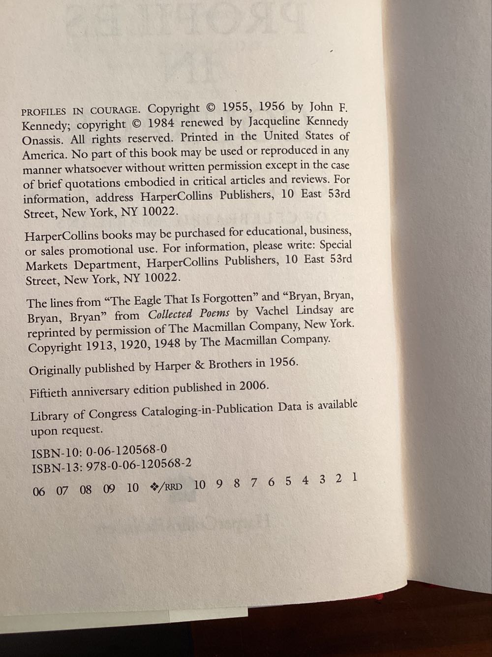 Profiles In Courage - John F Kennedy (Harper & Borthers - Hardcover) book collectible - Main Image 2