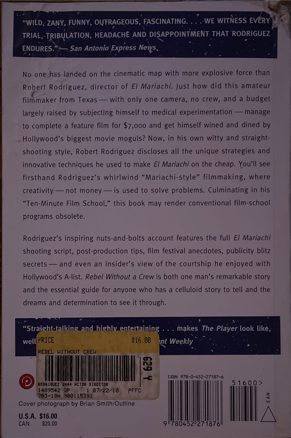 Rebel Without A Crew - Robert Rodriguez (Penguin - Paperback) book collectible [Barcode 9780452271876] - Main Image 2