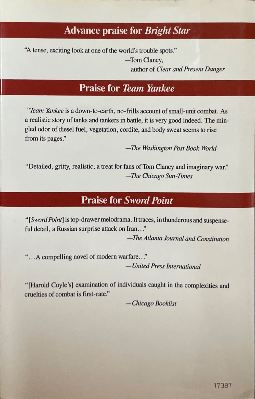 Bright Star - Harold Coyle (Simon and Schuster - Hardcover) book collectible [Barcode 9780671685423] - Main Image 2