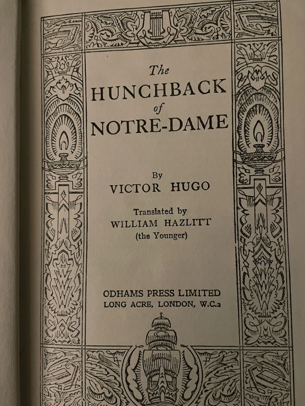 The Hunchback Of Notre Dame - Victor Hugo (Odhams Press Ltd Long Acre London W.c.2 - Hardcover) book collectible - Main Image 4