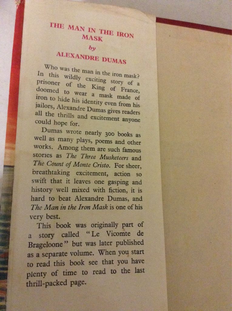 The Man In The Iron Mask  book collectible - Main Image 2