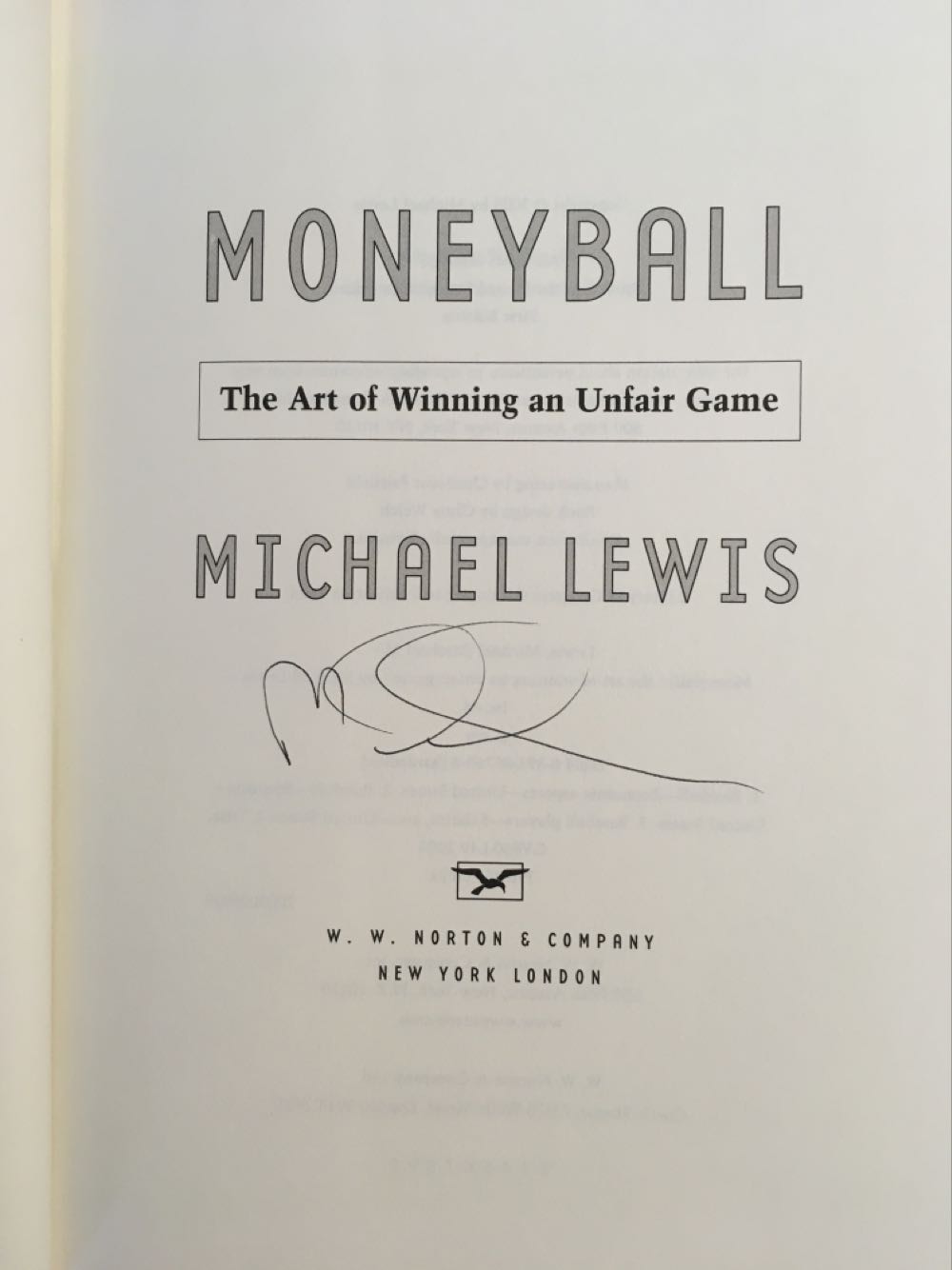 Moneyball - Michael Lewis (W. W. Norton & Company - Hardcover) book collectible [Barcode 9780393057652] - Main Image 3