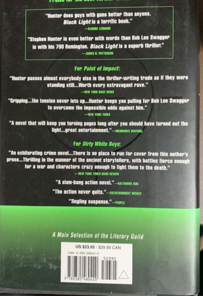 Black Light - Stephen Hunter (Doubleday Books - Hardcover) book collectible [Barcode 9780385480420] - Main Image 2