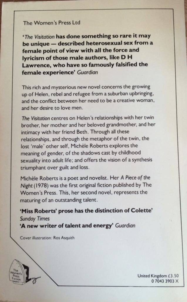 Visitation , The - Michèle Roberts (Womens PressLtd - Paperback) book collectible [Barcode 9780704339033] - Main Image 2