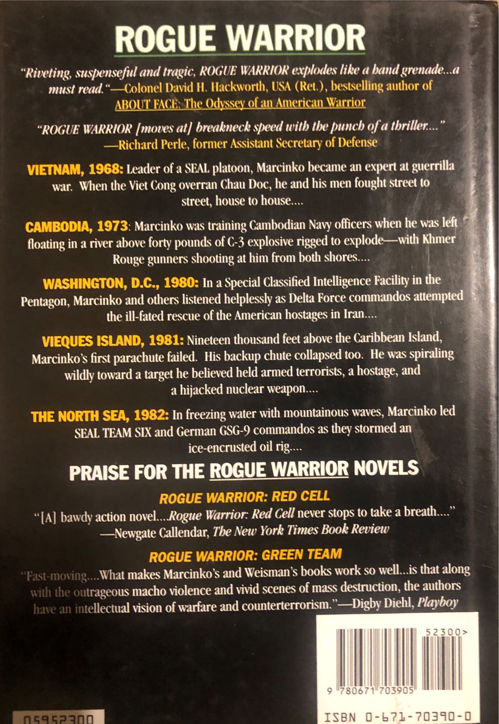 Rogue Warrior - Richard Marcinko (Pocket Books - Hardcover) book collectible [Barcode 9780671703905] - Main Image 2