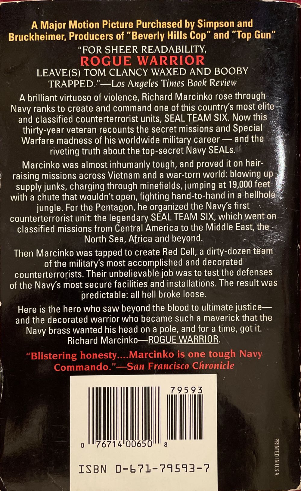 Rogue Warrior - Marcinko, Richard (Pocket Books - Paperback) book collectible [Barcode 9780671795931] - Main Image 2