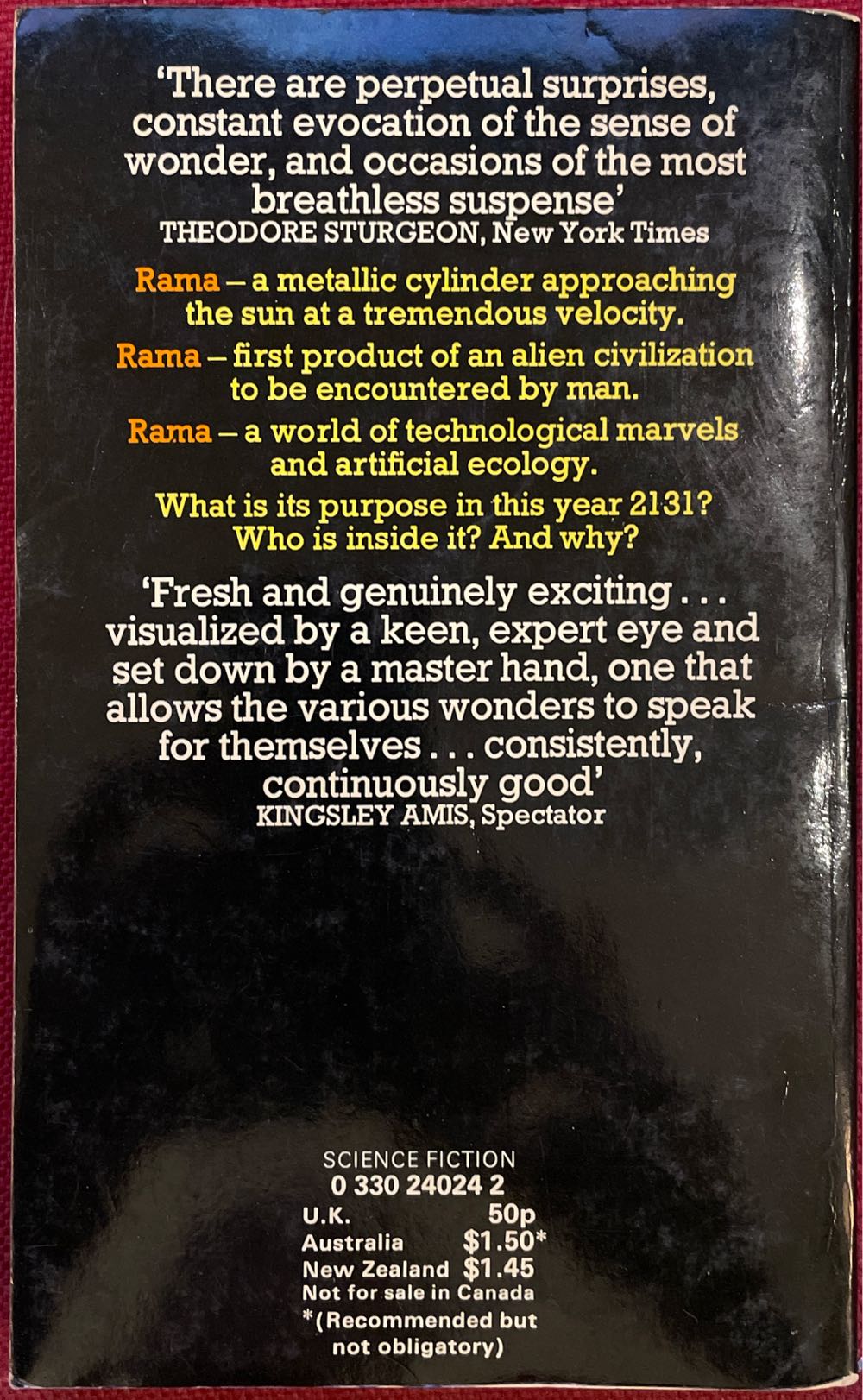 Rendezvous With Rama - Arthur C. Clarke (Pan Books - Paperback) book collectible [Barcode 9780330240246] - Main Image 2