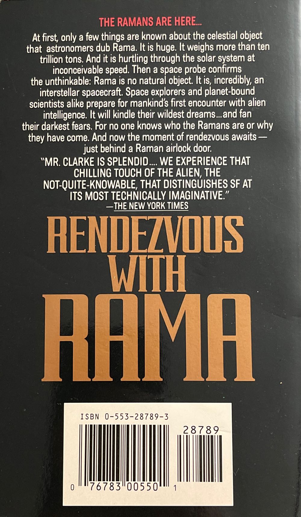Rendezvous with Rama - Arthur C. Clarke (Bantam Spectra - Paperback) book collectible [Barcode 9780553287899] - Main Image 3