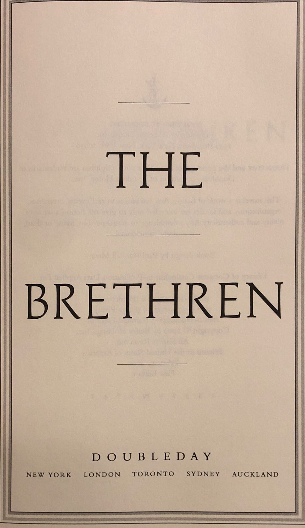 The Brethren - John Grisham (Doubleday - Audiobook) book collectible [Barcode 9780385497466] - Main Image 3