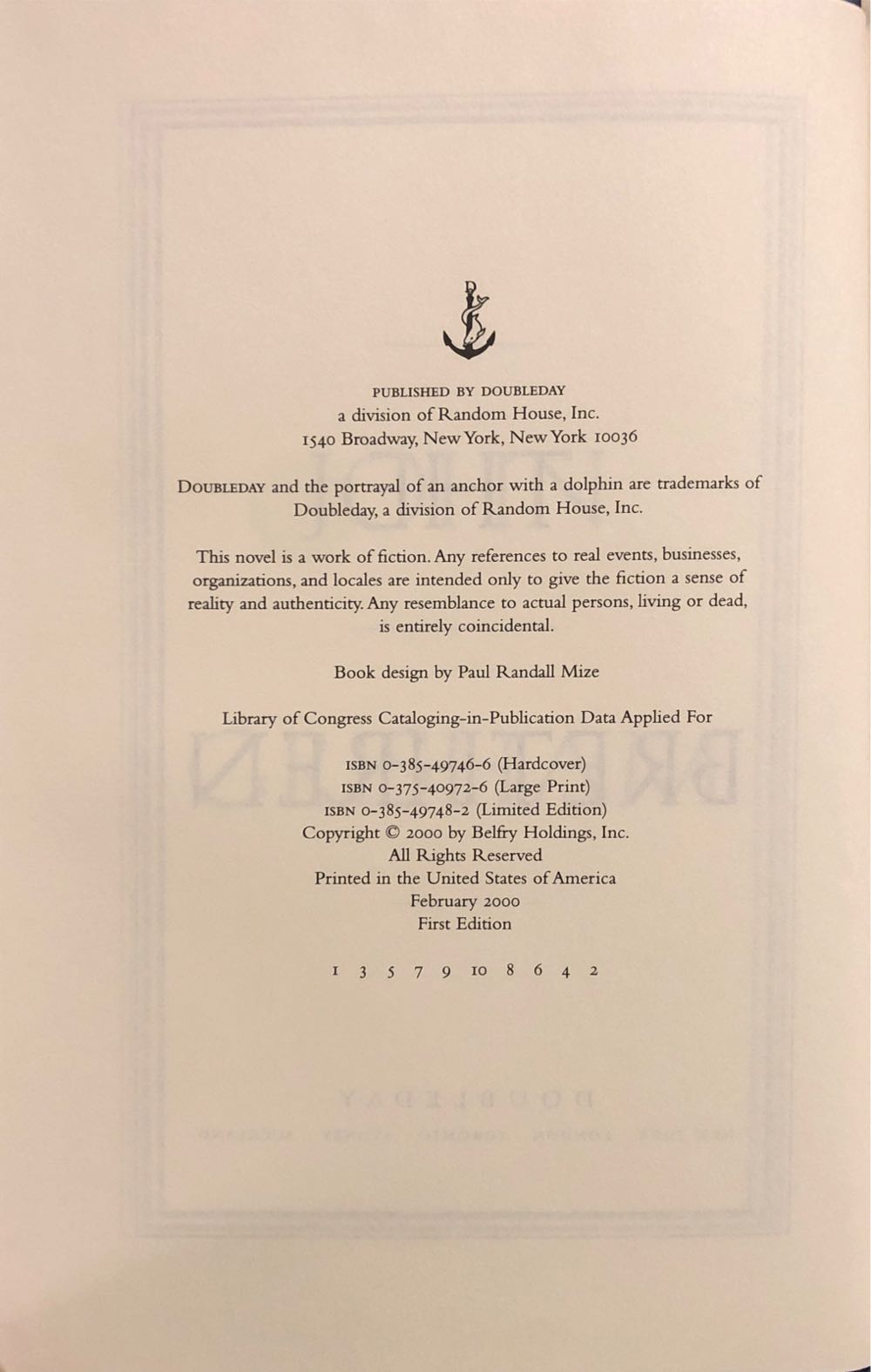 The Brethren - John Grisham (Doubleday - Audiobook) book collectible [Barcode 9780385497466] - Main Image 4