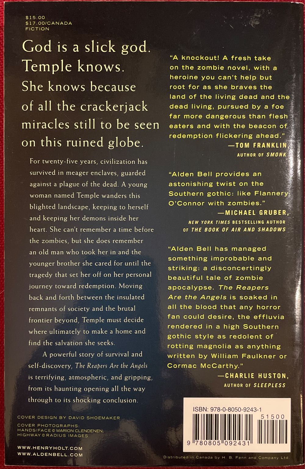 The Reapers Are the Angels - Alden Bell (Paperback) book collectible [Barcode 9780805092431] - Main Image 2