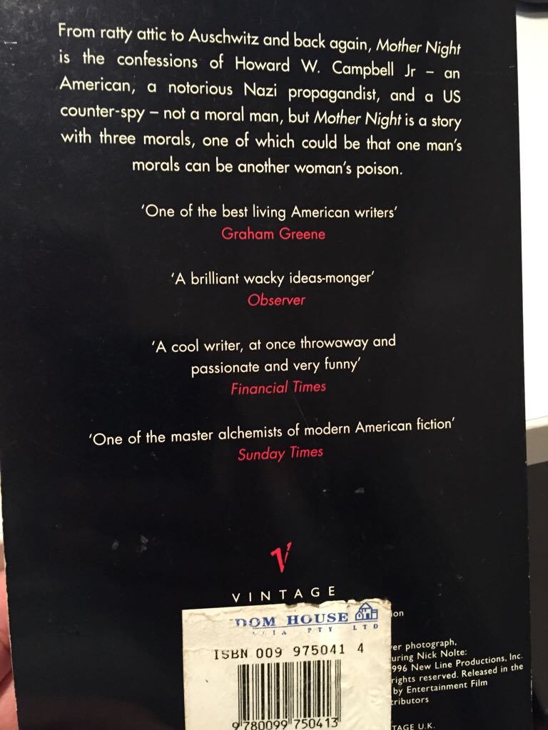 Mother Night - Kurt Vonnegut book collectible [Barcode 9780099750413] - Main Image 2