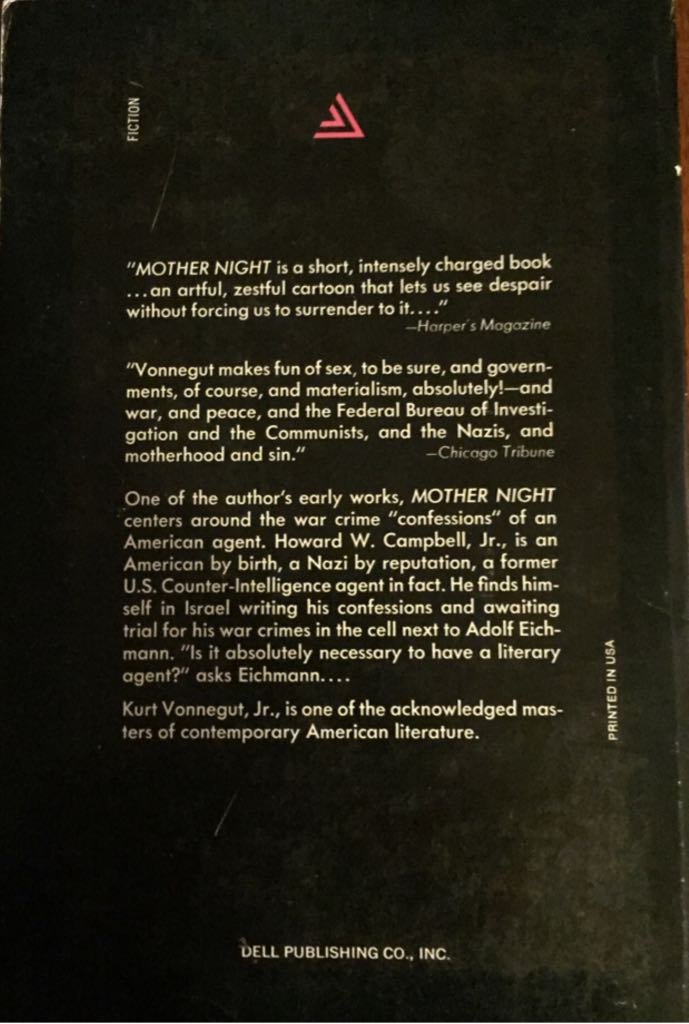 Mother Night - Kurt Vonnegut (Delta - Paperback) book collectible - Main Image 2