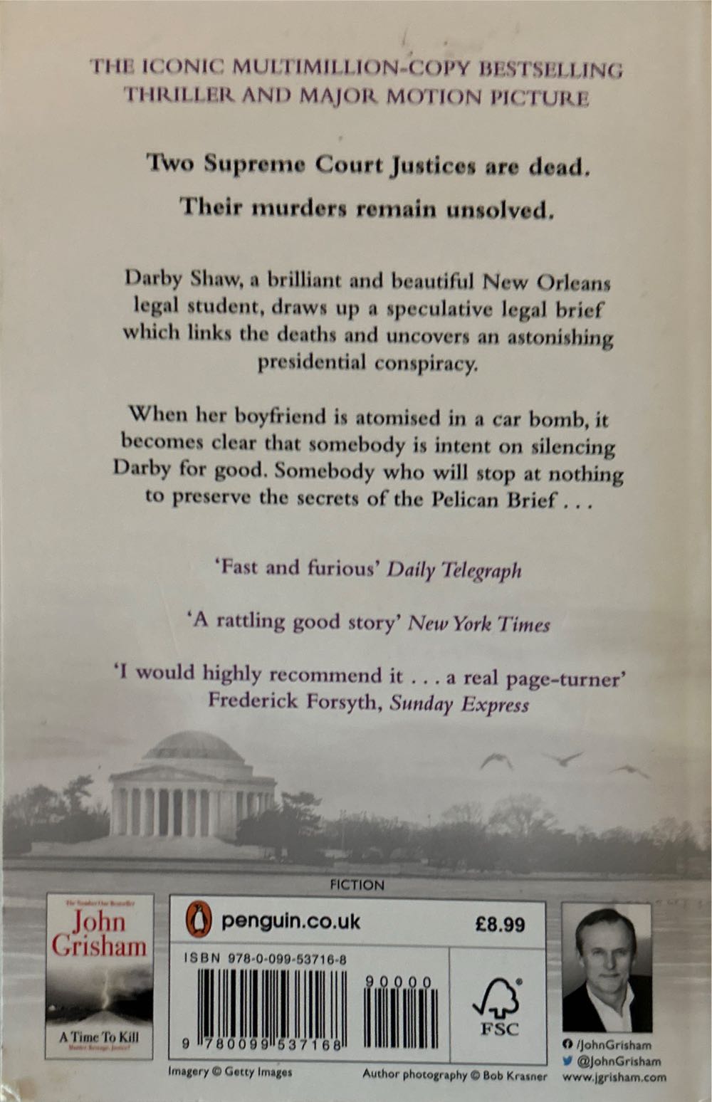 The Pelican Brief - John Grisham (Random House - Paperback) book collectible [Barcode 9780099537168] - Main Image 2