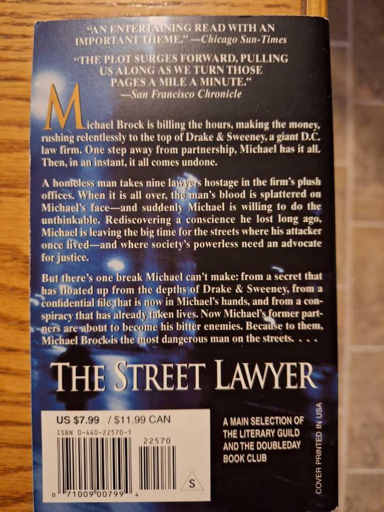 The Street Lawyer - John Grisham (Bantam Dell - Paperback) book collectible [Barcode 9780385491006] - Main Image 2
