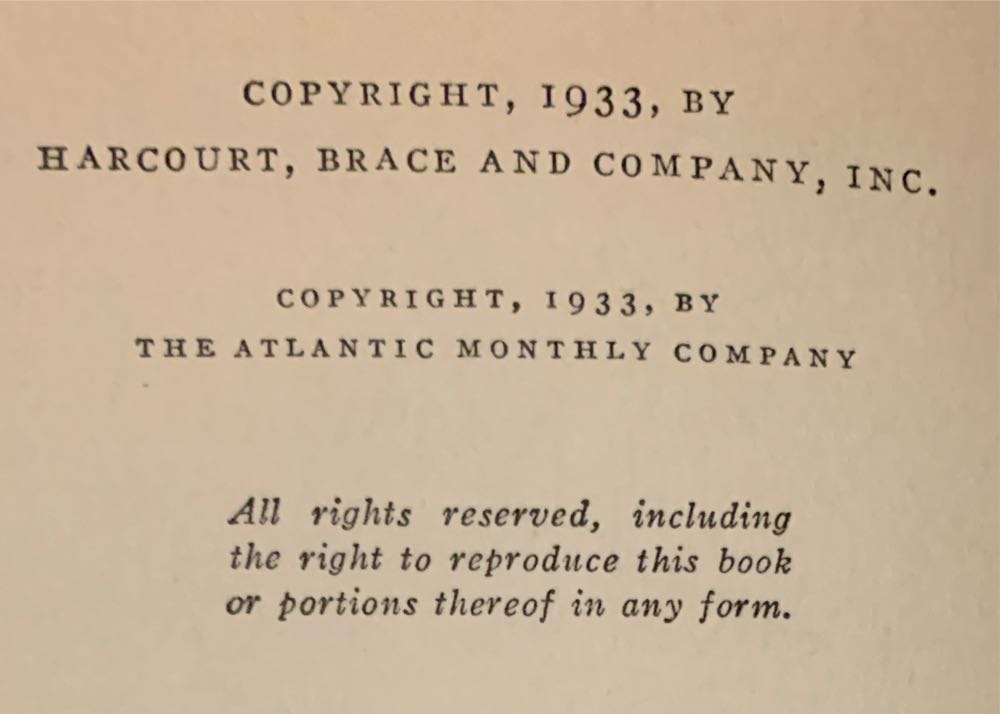 Flush - Virginia Woolf (Harcourt, Brace and Company - Hardcover) book collectible - Main Image 3