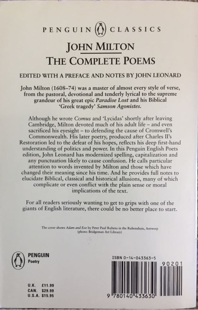 The Complete Poems - John Keats (Penguin Books - Paperback) book collectible [Barcode 9780140433630] - Main Image 2