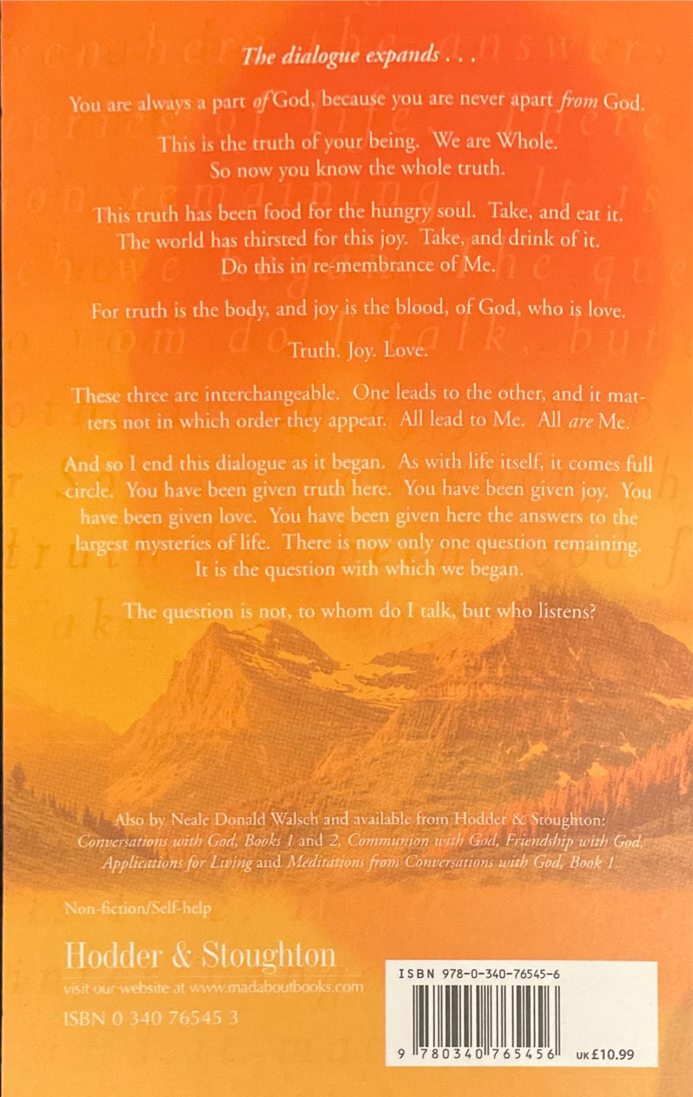 Conversations With God Book Three - Walsch Neale Donald (Hodder & Stoughton - Paperback) book collectible [Barcode 9780340765456] - Main Image 2