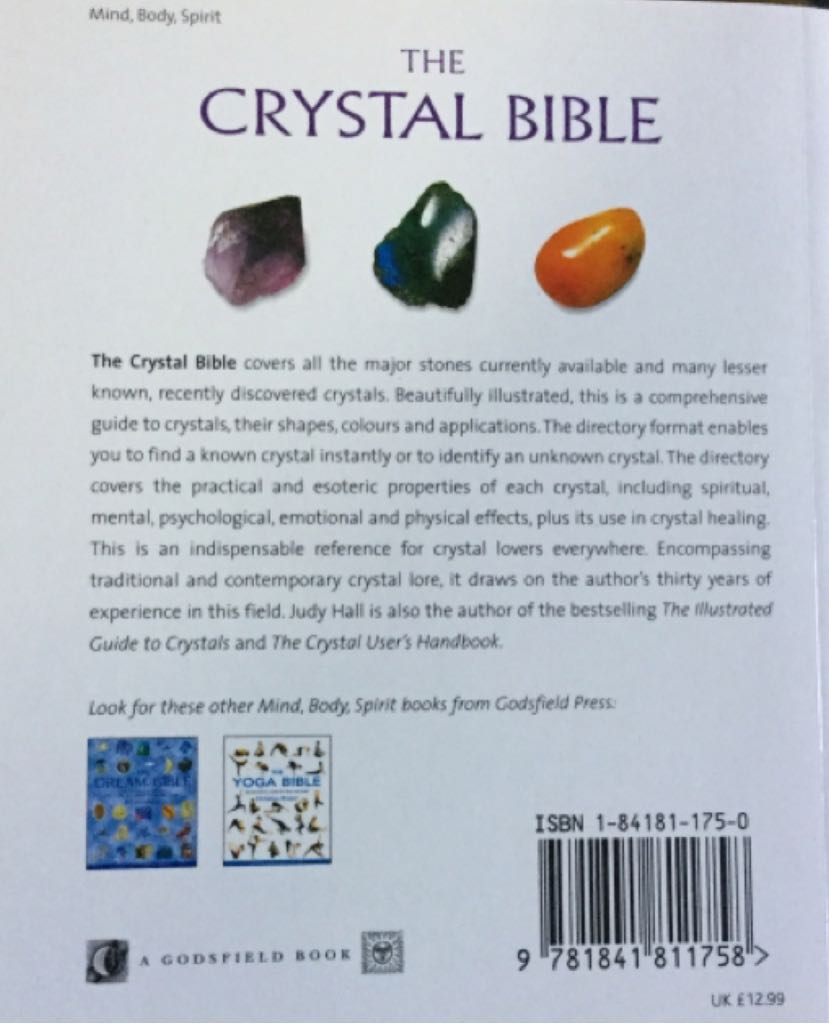 Wellbeing/Healing-Crystal Bible - Judy Hall book collectible [Barcode 9781841811758] - Main Image 2