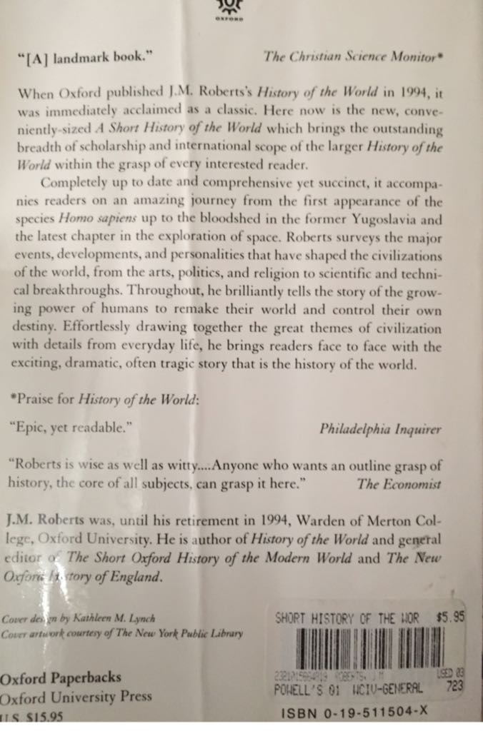 Short History Of The World, A - H. G. Wells (Penguin Modern Classics - Paperback) book collectible [Barcode 9780141183329] - Main Image 2