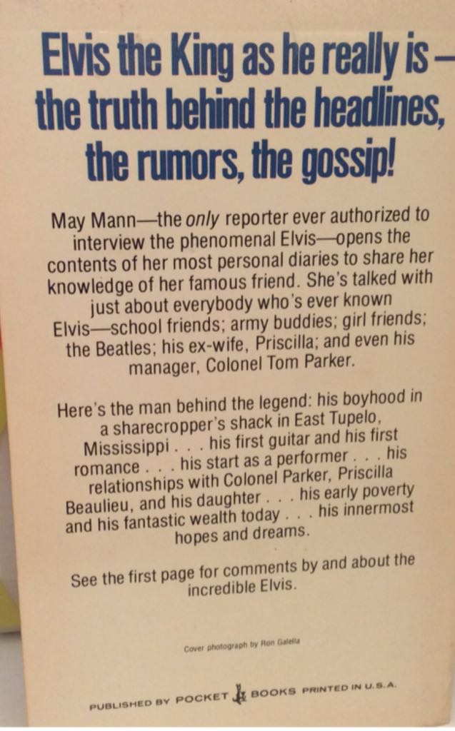 Elvis And The Colonel  (A Genuine Pocket Book Classic) book collectible - Main Image 2