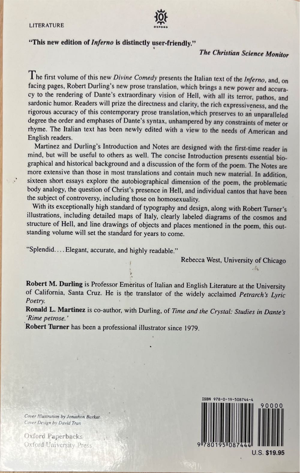 The Divine Comedy: The Inferno - Dante Alighieri (Oxford University Press - Paperback) book collectible [Barcode 9780195087444] - Main Image 2
