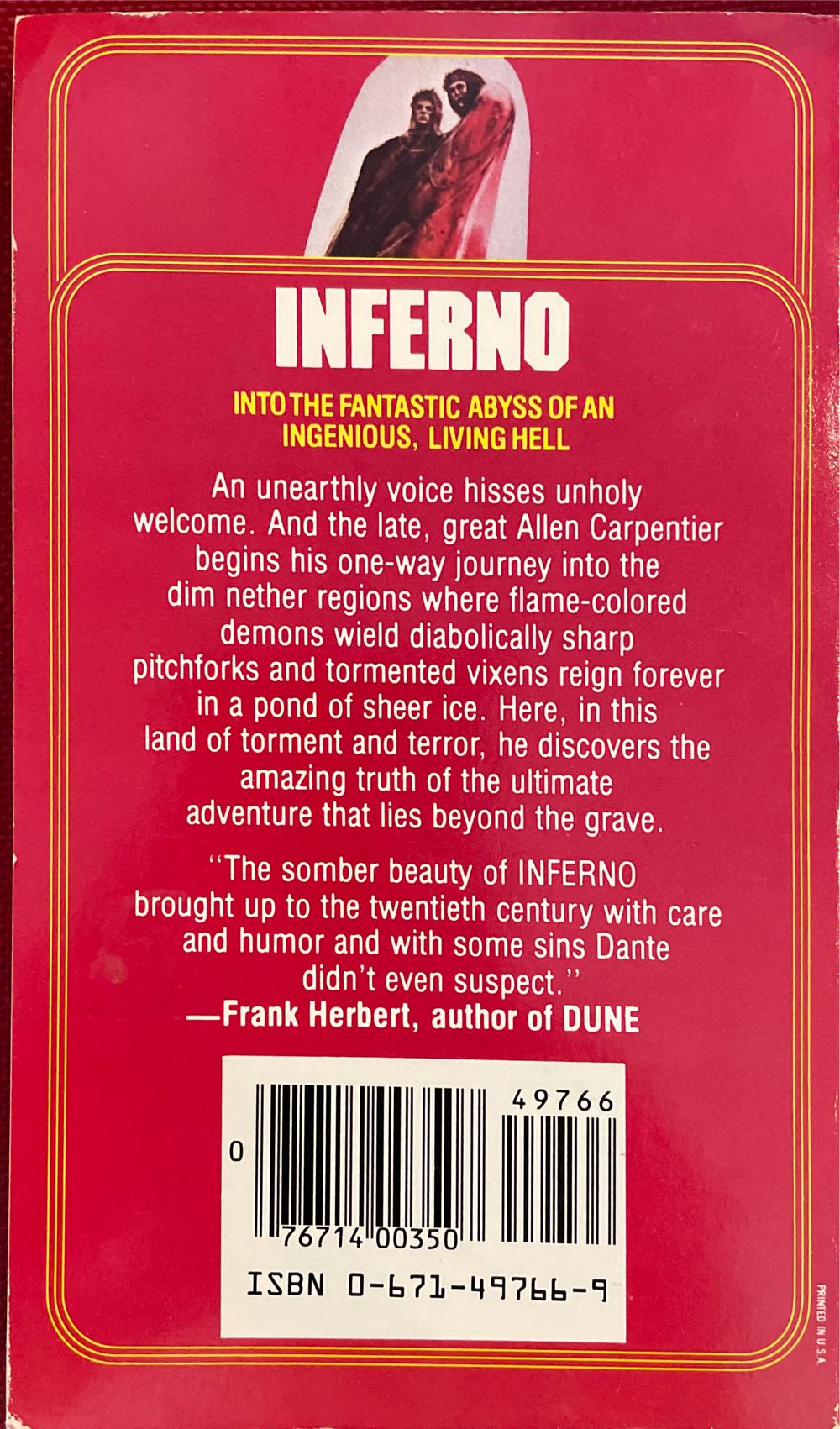 Inferno - Larry Niven (Pocket) book collectible [Barcode 9780671497668] - Main Image 2