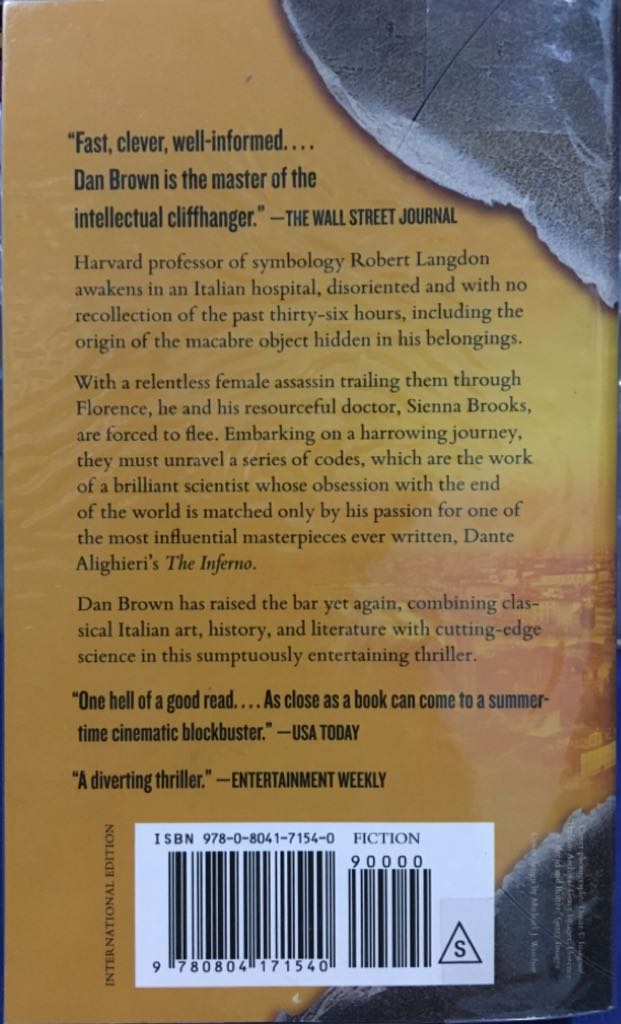 Inferno - Dan Brown (Anchor Books - Paperback) book collectible [Barcode 9780804171540] - Main Image 2