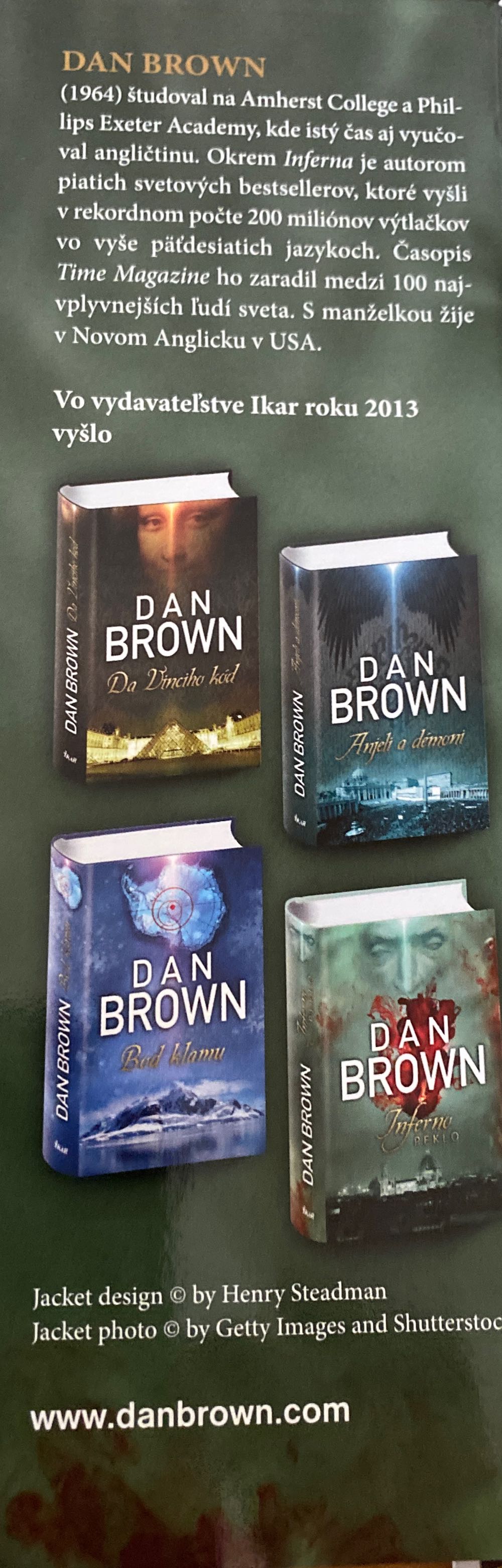 Inferno - Dan Brown (Ikar - Hardcover) book collectible [Barcode 9788055135465] - Main Image 3