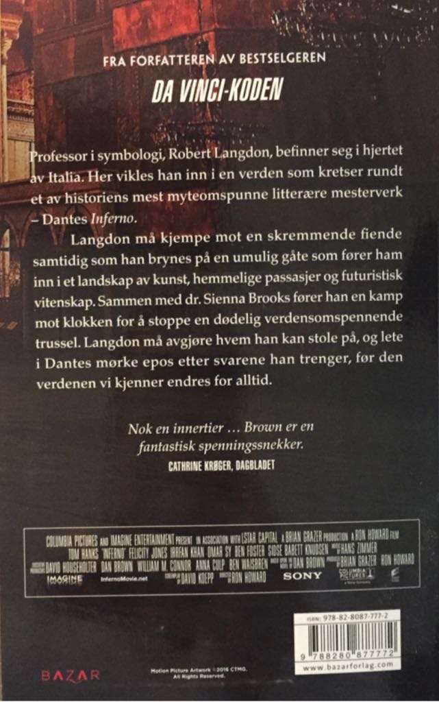 Inferno  (Bazar Forlag As - Paperback) book collectible [Barcode 9788280877772] - Main Image 2