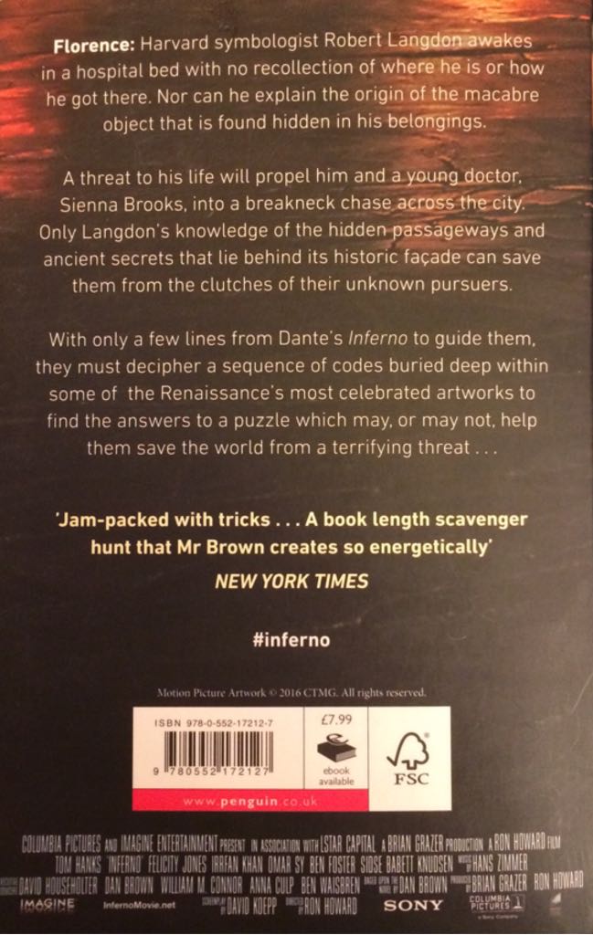 Inferno  (Penguin Random House - Paperback) book collectible - Main Image 2