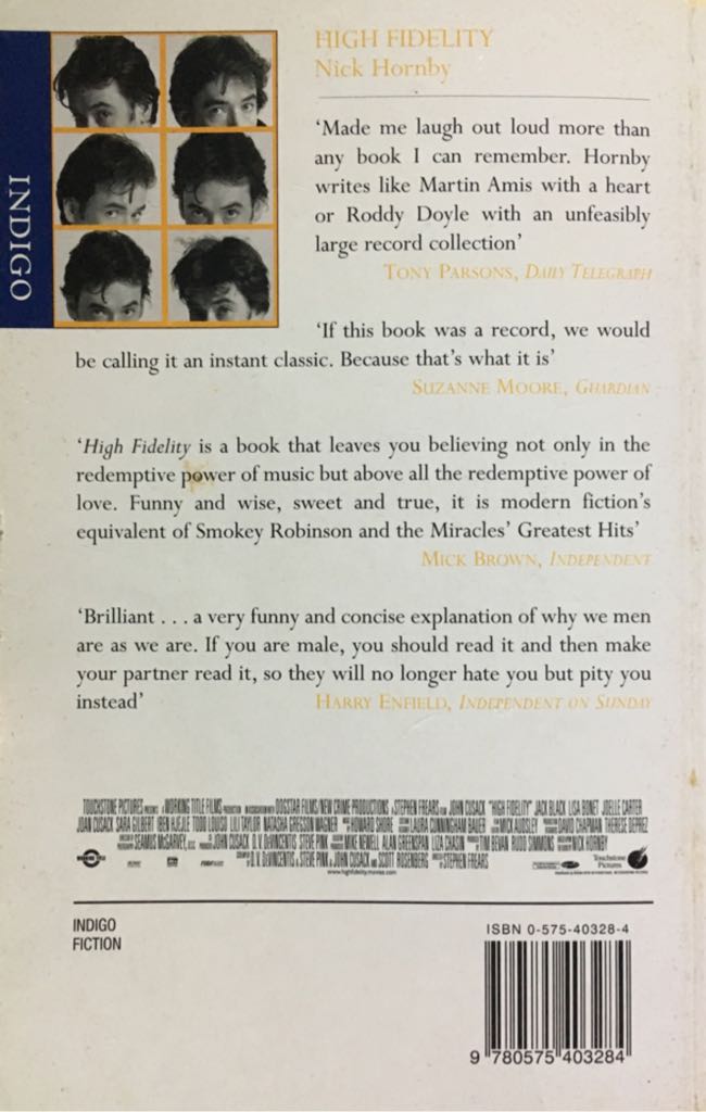 High Fidelity - Nick Hornby (Indigo - Paperback) book collectible [Barcode 9780575403284] - Main Image 2