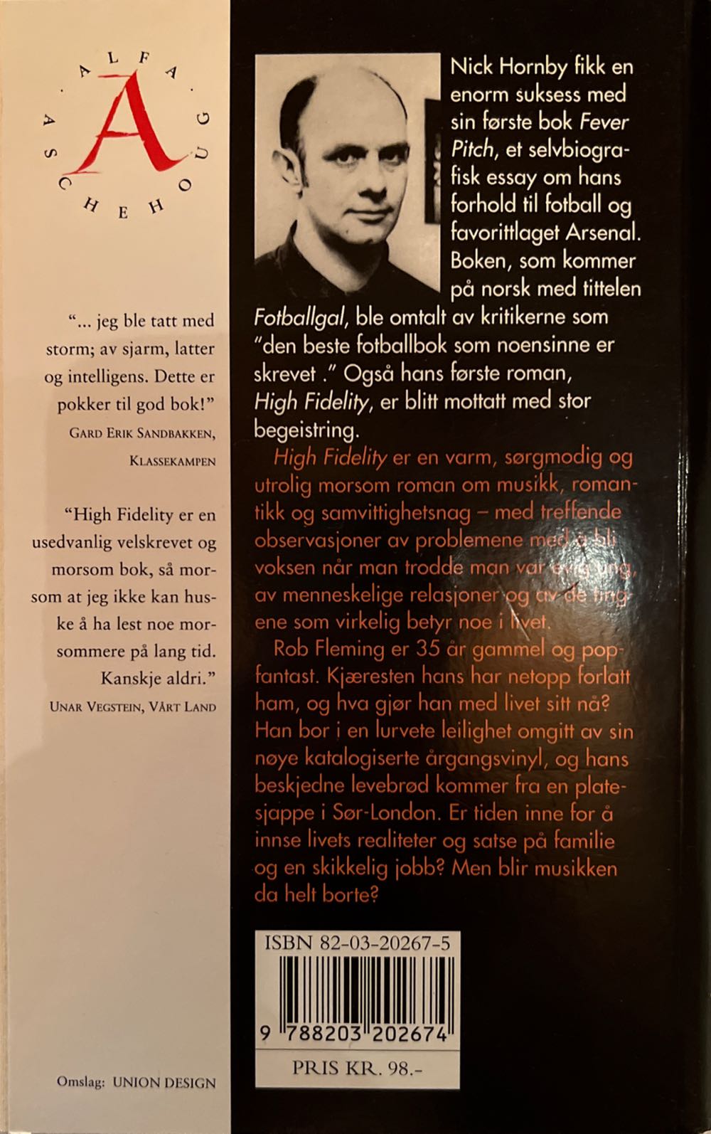 High Fidelity - Nick Hornby (Paperback) book collectible [Barcode 9788203202674] - Main Image 2