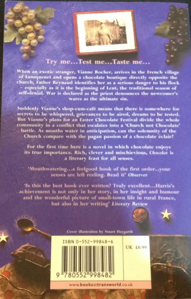 Chocolat - Joanne Harris (Black Swan - Paperback) book collectible [Barcode 9780552998482] - Main Image 2