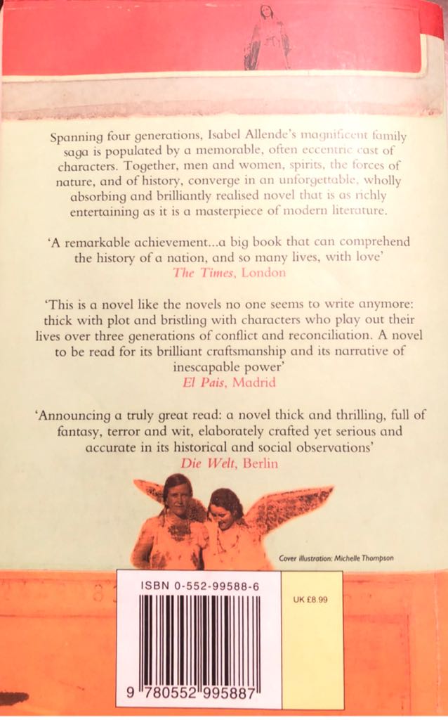 The House Of The Spirits - Isabel Allende (Black Swan - Paperback) book collectible [Barcode 9780552995887] - Main Image 2