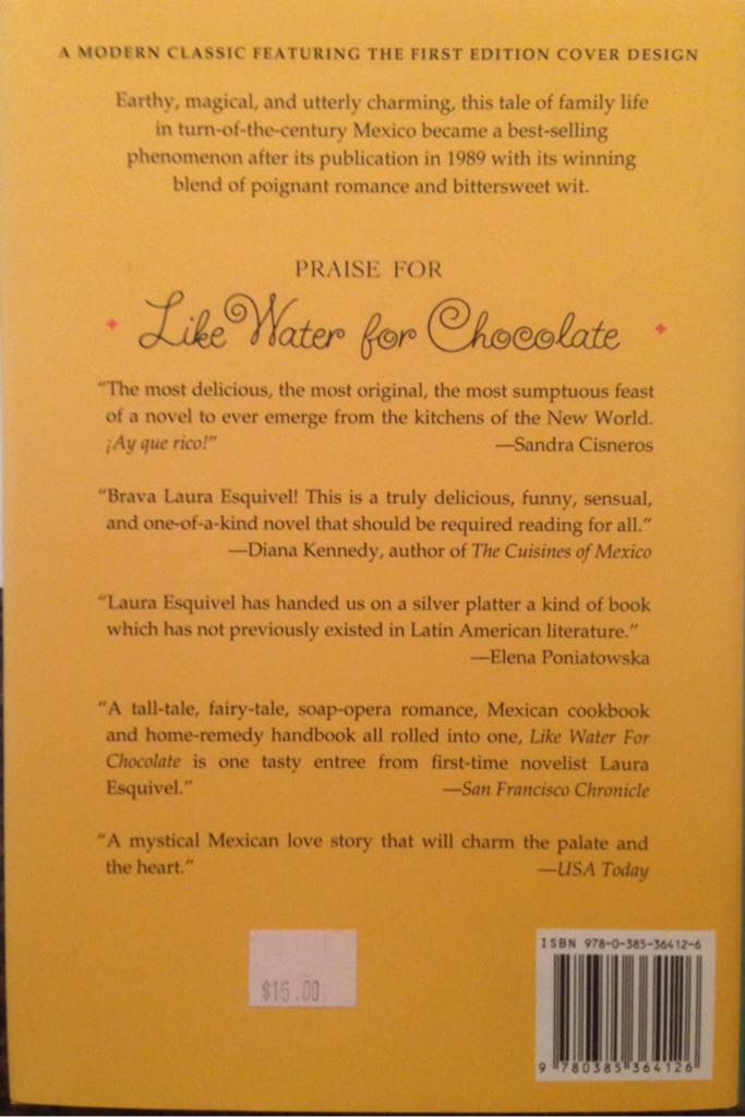Like Water For Chocolate - Laura Esquivel (Doubleday - Hardcover) book collectible [Barcode 9780385364126] - Main Image 2