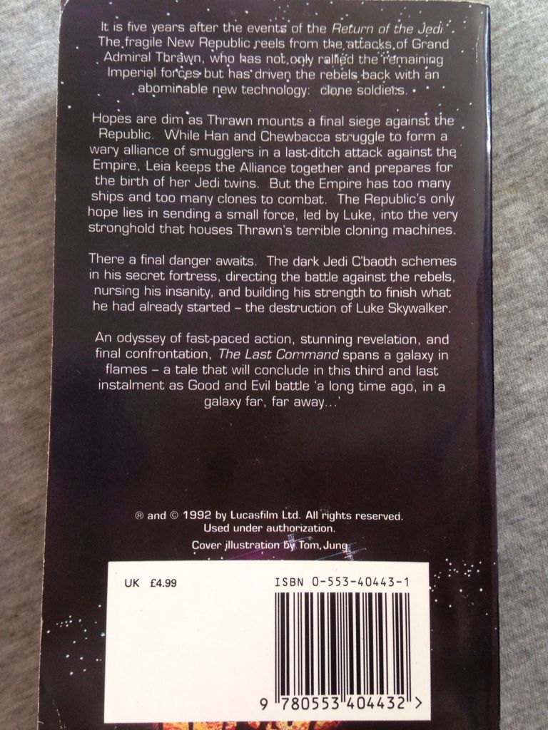 Star Wars: The Last Command  - Timothy Zahn (Bantam Books - Paperback) book collectible [Barcode 9780553404432] - Main Image 2