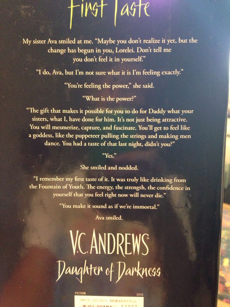 Daughter Of Darkness - V.C. Andrews (Gallery Books - Hardcover) book collectible [Barcode 9781439155028] - Main Image 2