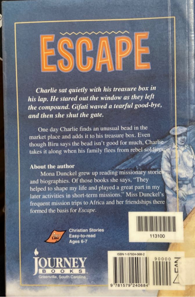 Escape - Mona Dunckel (Journeyforth - Paperback) book collectible [Barcode 9781579240684] - Main Image 2