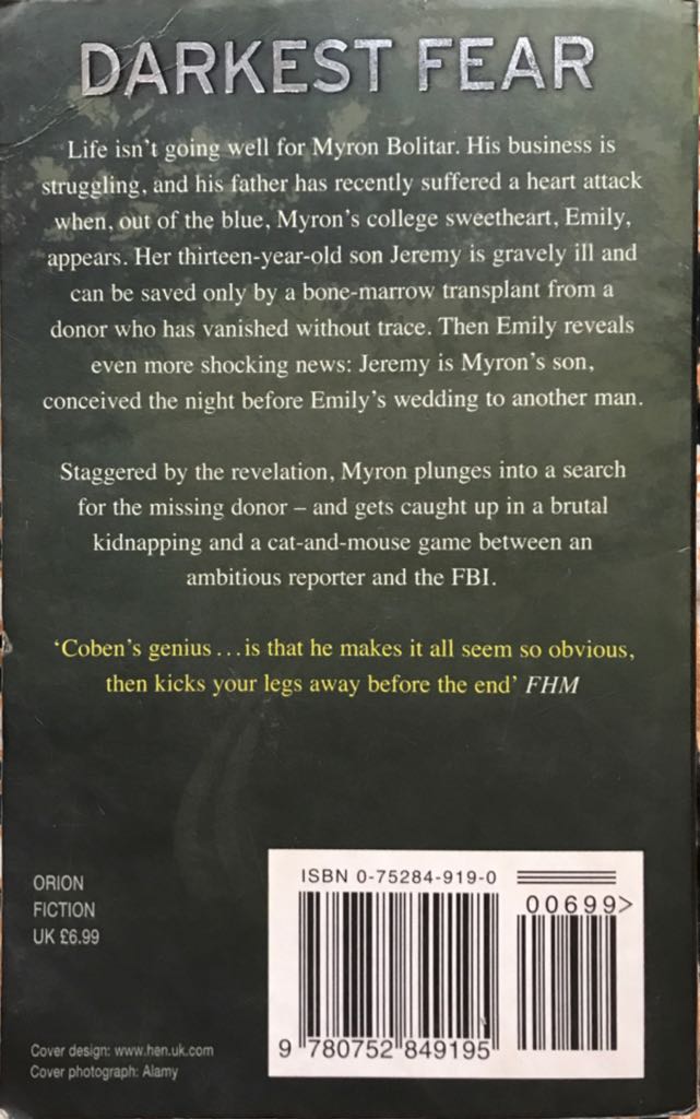 Darkest Fear - Harlan Coben (Ebook - eBook) book collectible [Barcode 9780752849195] - Main Image 2