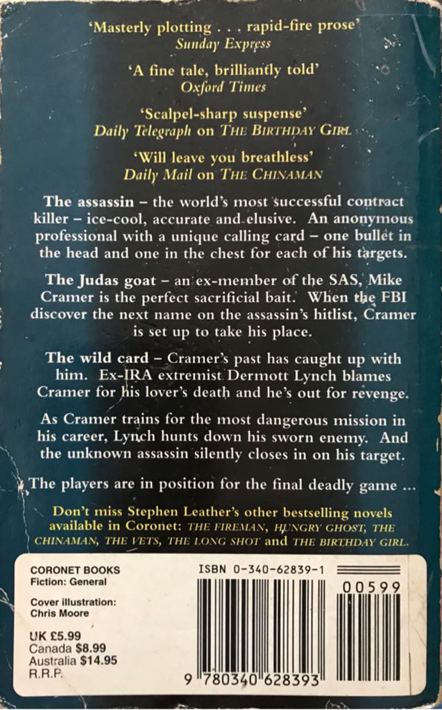 The Double Tap - Stephen Leather (Coronet Books - Paperback) book collectible [Barcode 9780340628393] - Main Image 2