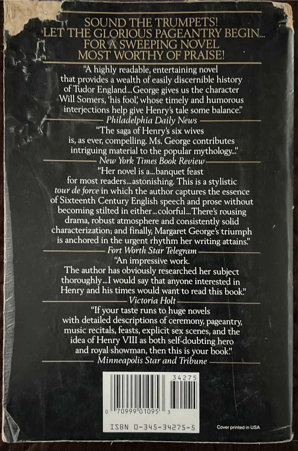 The Autobiography Of Henry VIII - Margaret George (Ballantine Books - Paperback) book collectible [Barcode 9780345342751] - Main Image 2