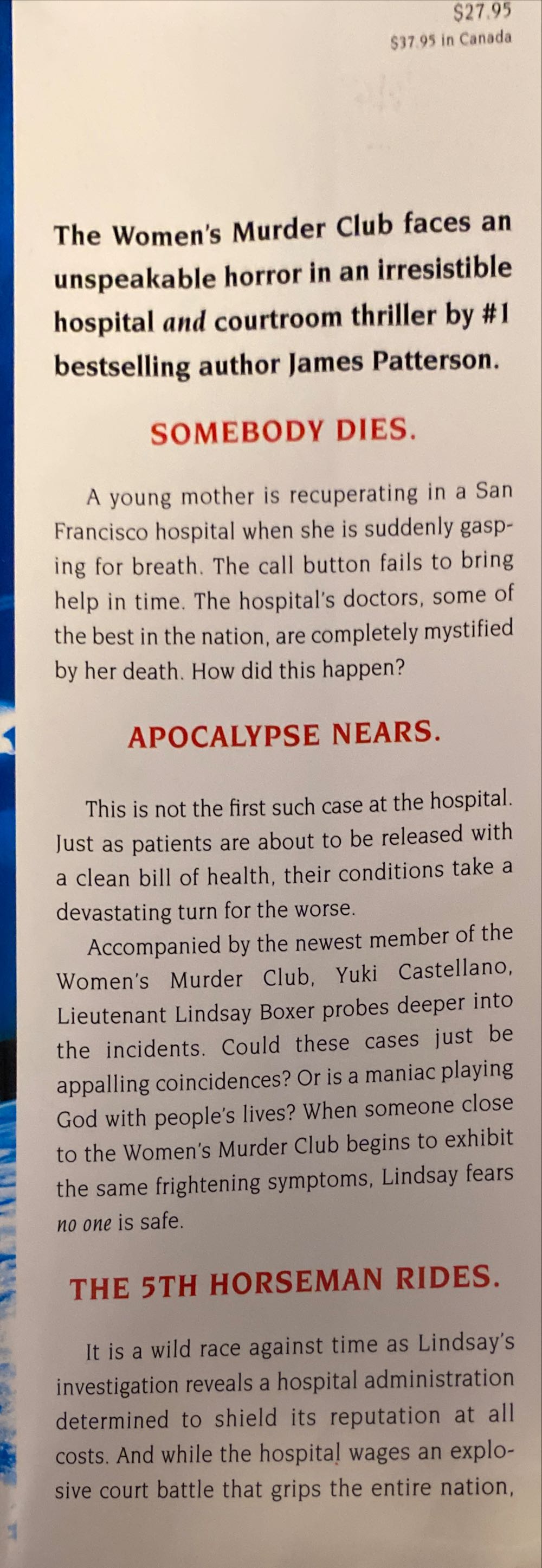 5th Horseman - James Patterson (- Hardcover) book collectible [Barcode 9780316159777] - Main Image 3