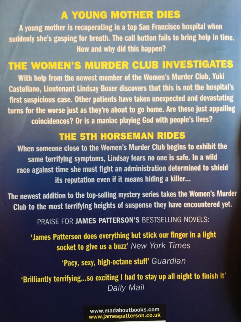 5th Horseman - James Patterson (- Paperback) book collectible [Barcode 9780755323098] - Main Image 2