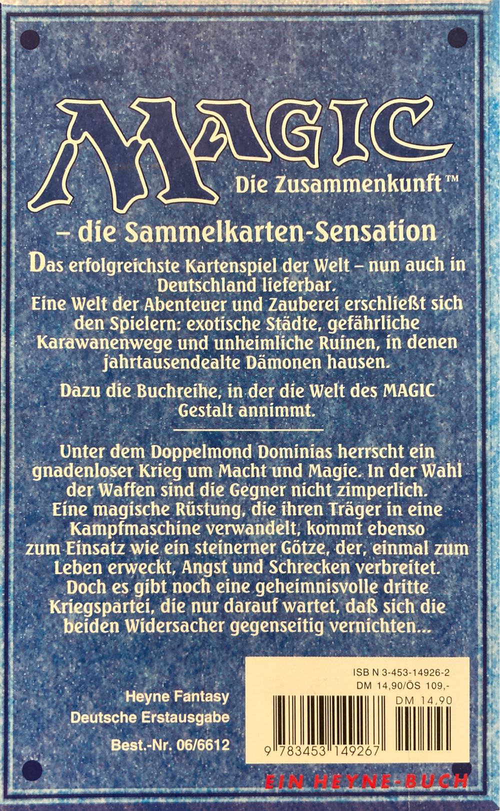 Magic die Zusammenkunft - Erbe des Dunkels - Vardeman, Robert (Heyne Bücher) book collectible [Barcode 9783453149267] - Main Image 2