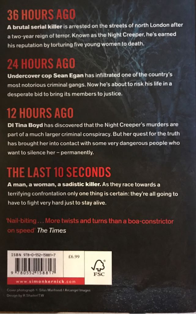 The Last 10 Seconds - Simon Kernick (Corgi Books - Paperback) book collectible [Barcode 9780552158817] - Main Image 2