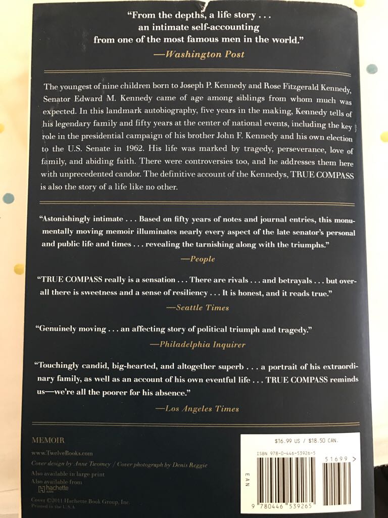 True Compass - Edward M. Kennedy (Twelve - Audiobook) book collectible [Barcode 9780446539265] - Main Image 2