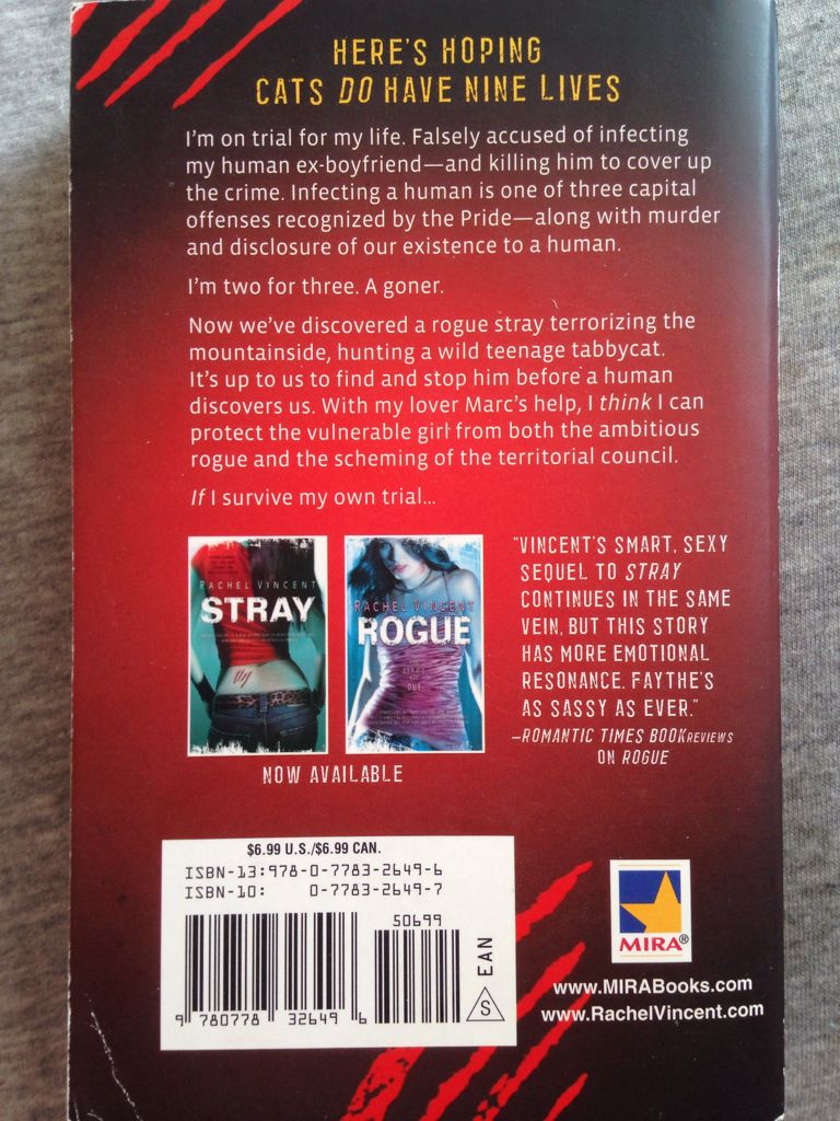 Werecat Series 3: Pride - Rachel Vincent (Mira Paranormal - Paperback) book collectible [Barcode 9780778326496] - Main Image 2