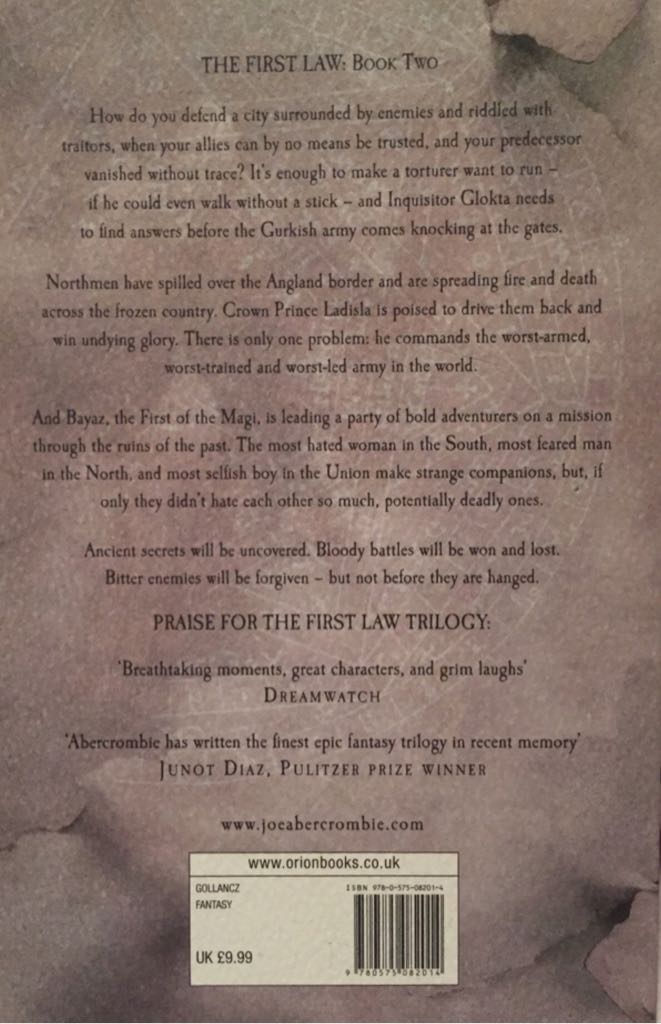 Before They Are Hanged - Joe Abercrombie (Orion Publishing Group - Paperback) book collectible [Barcode 9780575082014] - Main Image 2