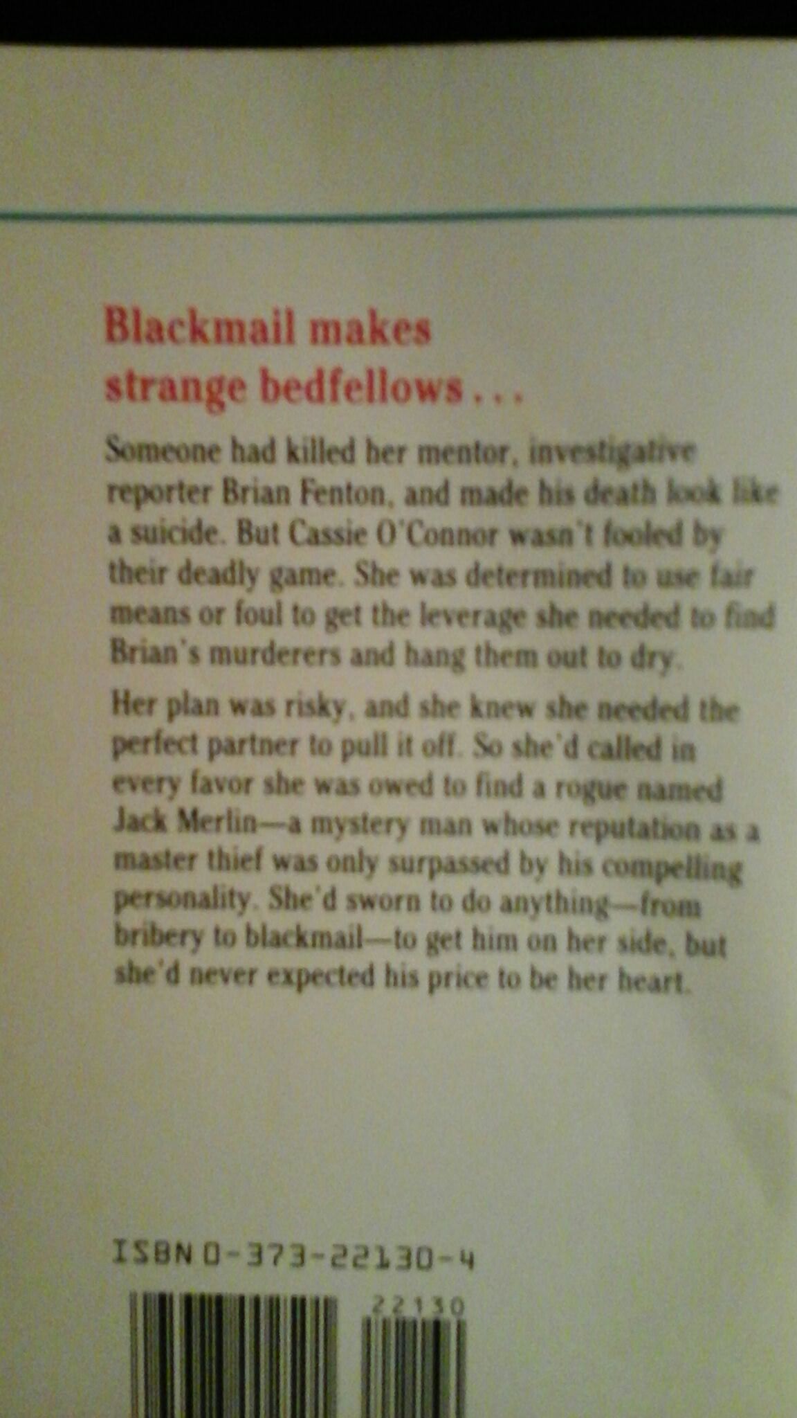 Shadowplay  (Harlequin Intrigue - Paperback) book collectible [Barcode 9780373221301] - Main Image 2